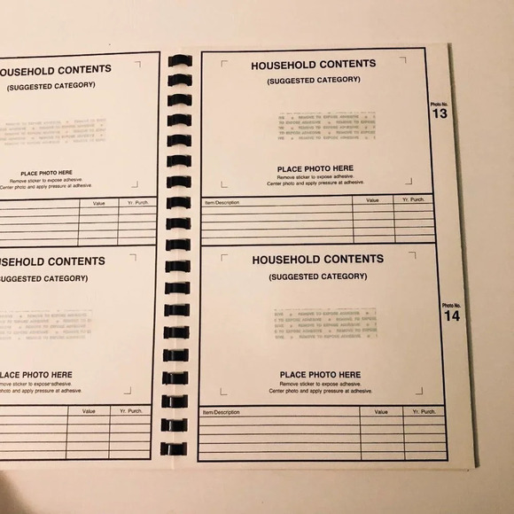 Vtg The Home Photo Inventory Record Book Log Insurance Ledger Bookkeeping - Picture 7 of 15